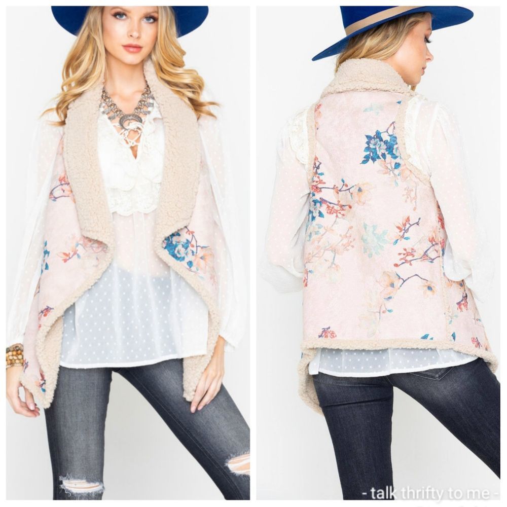 BB DAKOTA Reversible Faux Fur Vest Medium